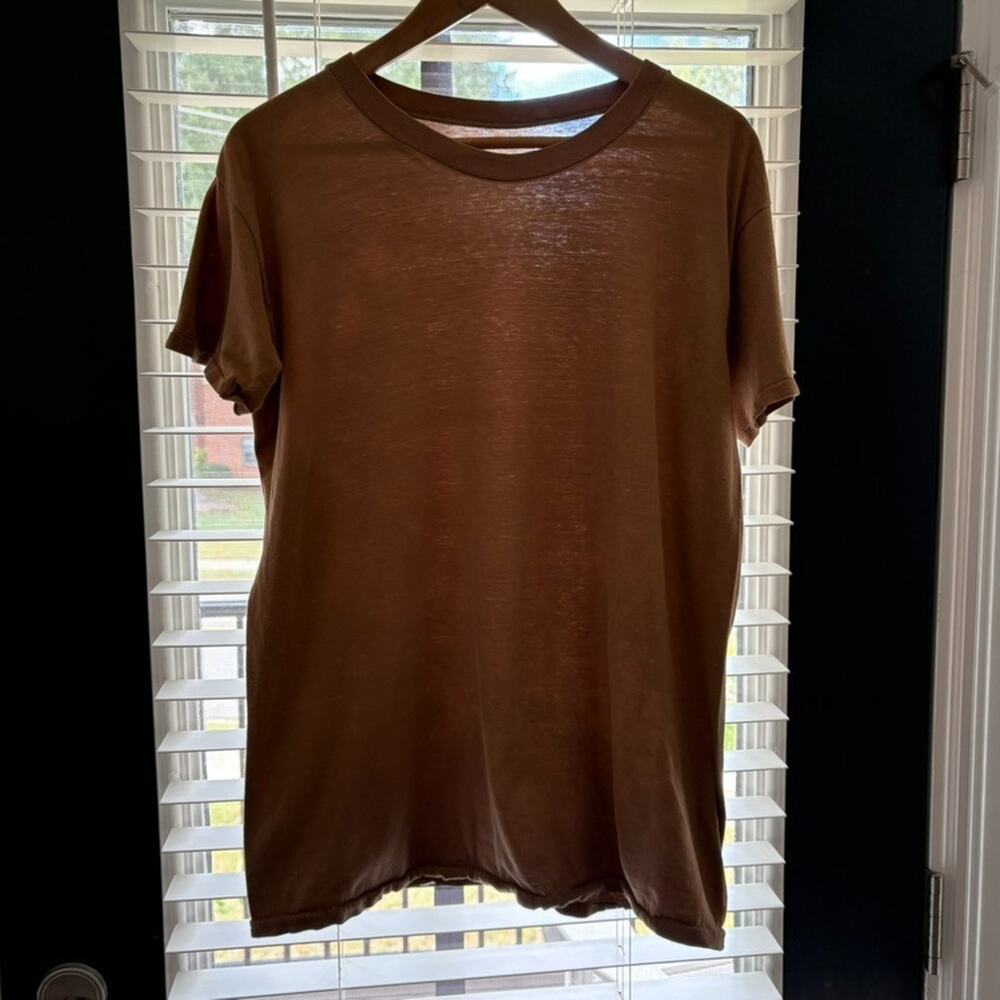 Vintage Paper Thin Military T-Shirt Men's Size M 80s